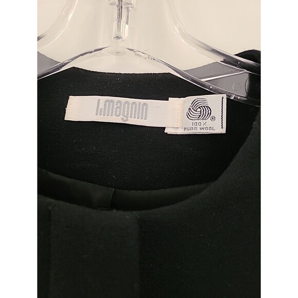 Vtg I.magnin Suit SIZE 8 Blazer & Skirt Black year round wool Career lined 2PC - Picture 3 of 13